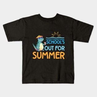 Dinosaure School's Out For Summer Graduation Teacher Kids Kids T-Shirt